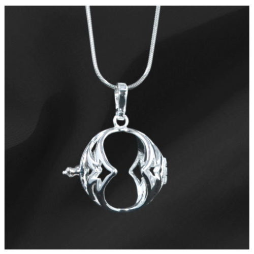 Silver Cirlces Gem Pendant