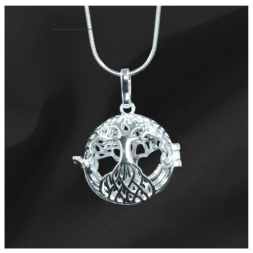 Silver Tree of Life Gem Pendant